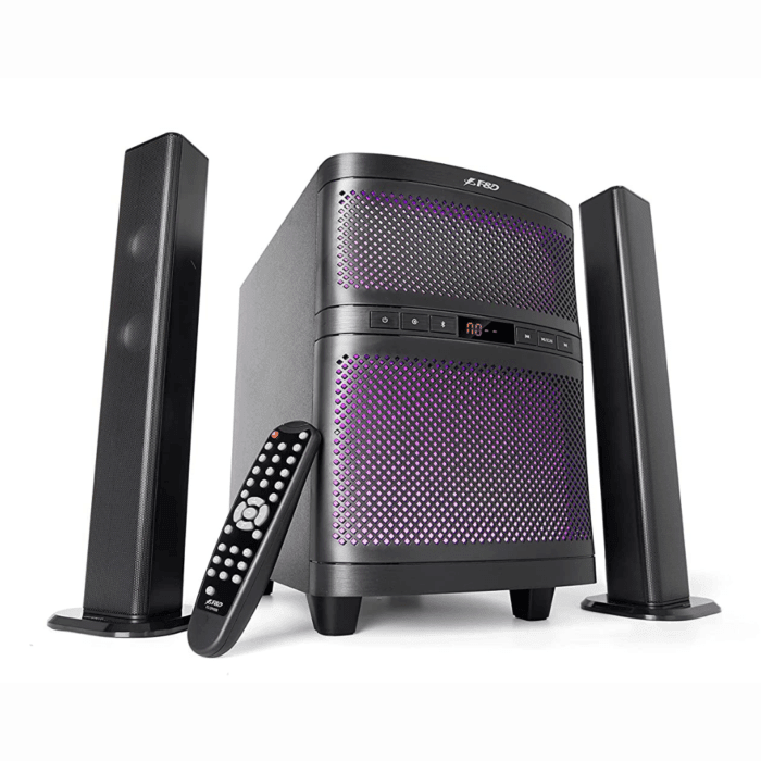 F&D T200X 140 W 2.1 Channel Soundbar Cum Tower Speaker Wireless Bluetooth Multimedia TV Speaker with Multicolor LED Display - Image 3