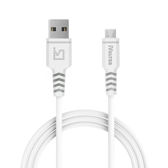 iVoltaa Helios [1.2M / 4 Feet] Micro USB Cable (White) - Image 1