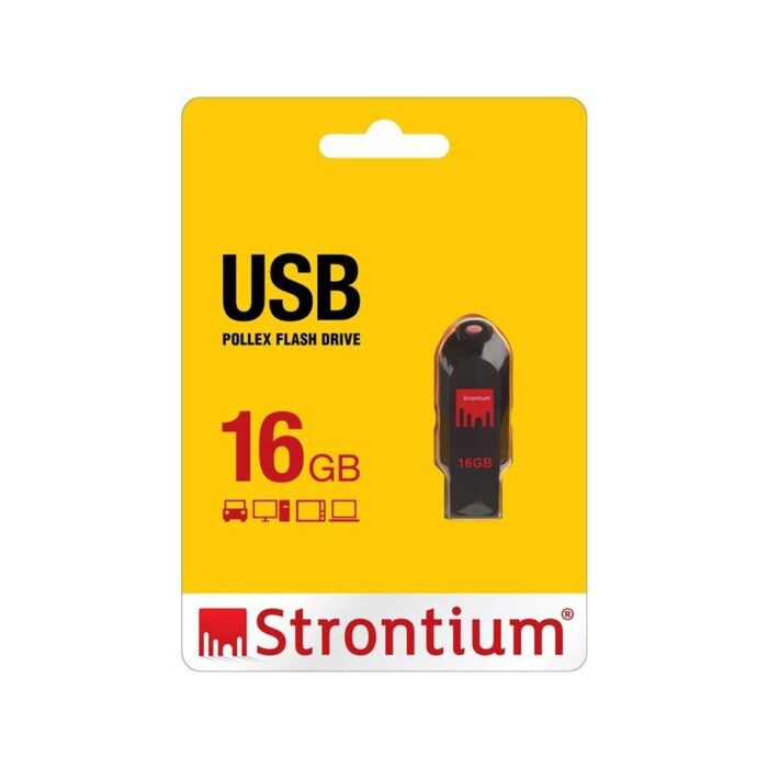 Strontium Pollex 16GB USB Pen Drive (Black/Red) - Image 2