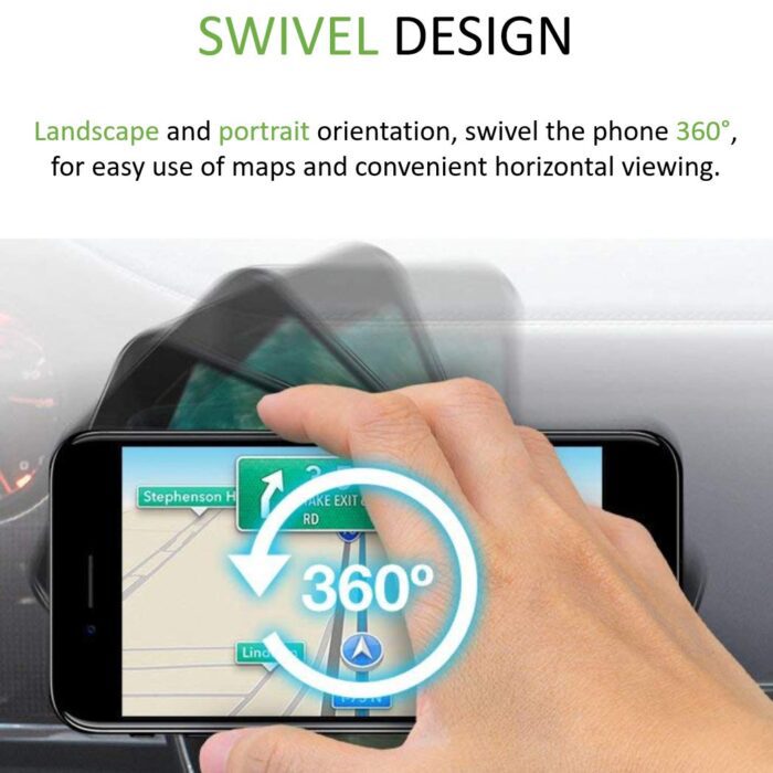 Car Mount, Bobo Universal Stick On Magnetic Dashboard Stand Mount Car Phone Holder, with Fast Snap Technology for Smartphones and Tablets, Black - Image 4