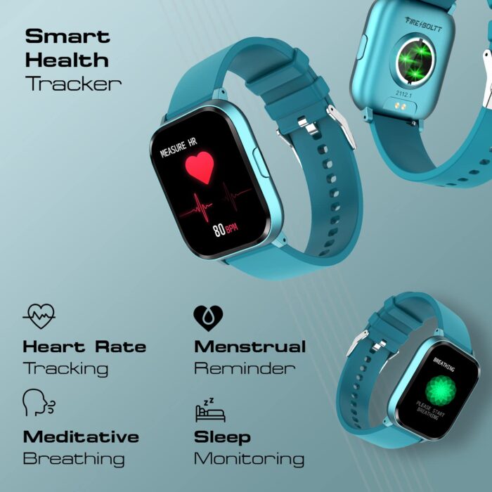 Fire-Boltt Ninja 2 SpO2 Full Touch Smartwatch with 30 Workout Modes, Heart Rate Tracking, 7 Days of extensive Battery - Dark Green - Image 6