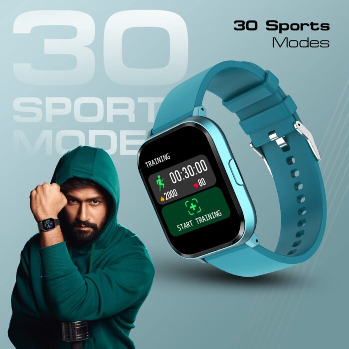 Fire-Boltt Ninja 2 SpO2 Full Touch Smartwatch with 30 Workout Modes, Heart Rate Tracking, 7 Days of extensive Battery - Dark Green - Image 5