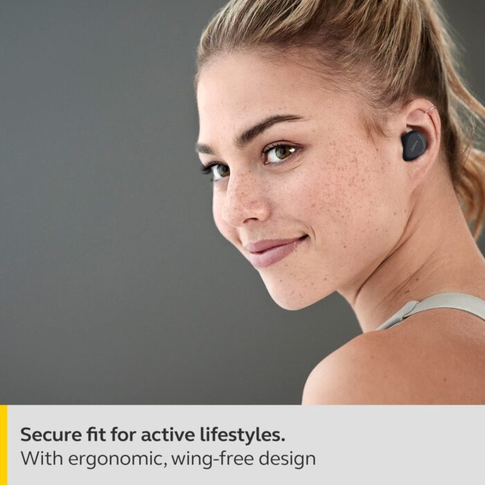 Jabra Elite 4 Active in-Ear Bluetooth Earbuds - True Wireless Ear Buds with Secure Active Fit, 4 Built-in Microphones, Active Noise Cancellation and Adjustable HearThrough Technology - Black - Image 8