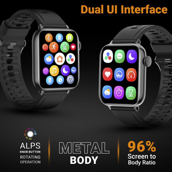 Fire-Boltt Supreme 1.79” Borderless LTPS 368*448 UHD PRO Display with 96% Screen to Body Ratio, 3ATM Waterproof, Smart Watch (Black) - Image 5