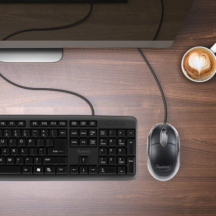 Quantum QHM222 3-Button 400/8001000DPI Wired Optical Mouse with USB Interface (Black) - Image 4