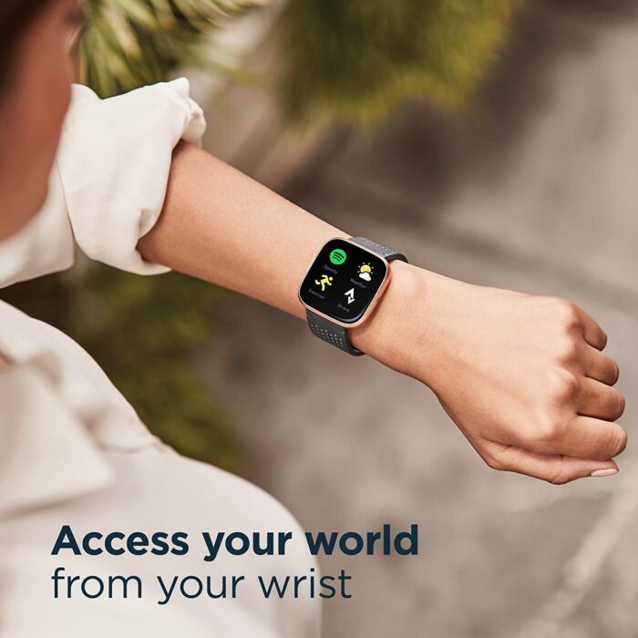 Fitbit Versa 2 Health & Fitness Smartwatch with Heart Rate, Music, Alexa Built-in, Sleep & Swim Tracking, Petal/Copper Rose - Image 4