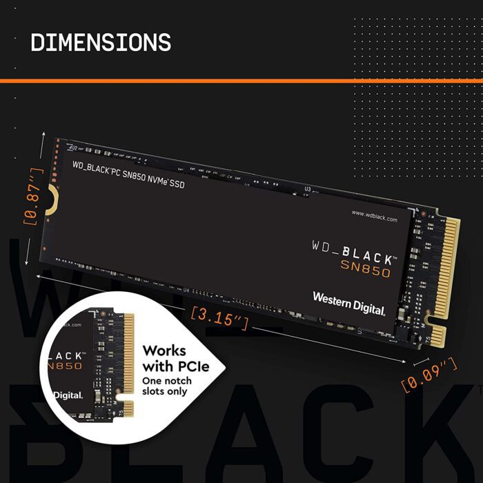 Western Digital WD Black SN850 NVMe 500GB, Upto 7000MB/s R, 4100MB/s W, PCIe Gen 4 NVMe M.2 (2280), Gaming Storage, Internal SSD - Image 5