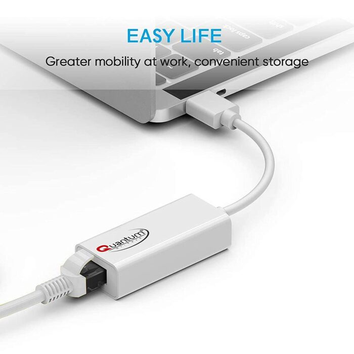 Quantum QHM8106 USB to RJ45 Ethernet LAN Adapter (White) - Image 5