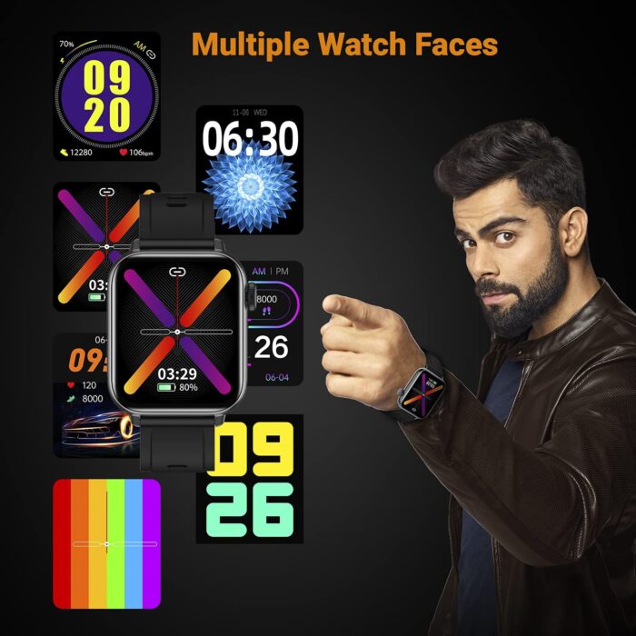Fire-Boltt Supreme 1.79” Borderless LTPS 368*448 UHD PRO Display with 96% Screen to Body Ratio, 3ATM Waterproof, Smart Watch (Black) - Image 2