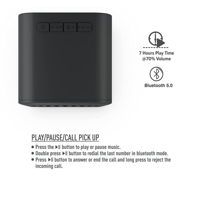 SONOTRIX 31 by Quantum Bluetooth Speaker, 3W Sound, Deep Bass, 7hrs Playtime, MicroSD Card Input Support, BT 5.0, Noise Cancelling Mic  (Black) - Image 4