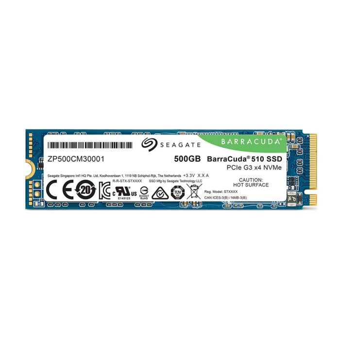 Seagate Barracuda 510 500GB SSD Internal Solid State Drive, PCIe NVMe 3D TLC NAND for Gaming PC Gaming Laptop Desktop (ZP500CM3A001) - Image 2
