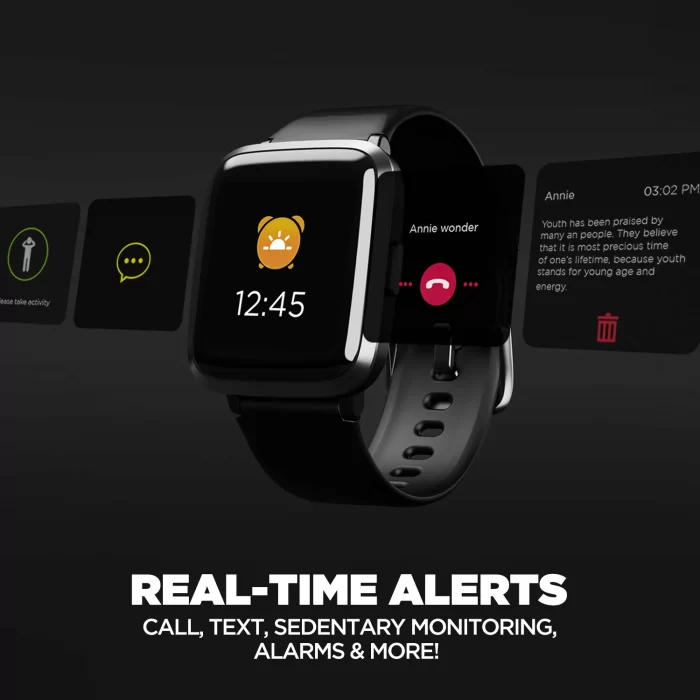 boAt Storm Full-Touch 33mm (1.29") Curved Color Display, 5 ATM Water Resistance, Health Monitors - Black - Image 5