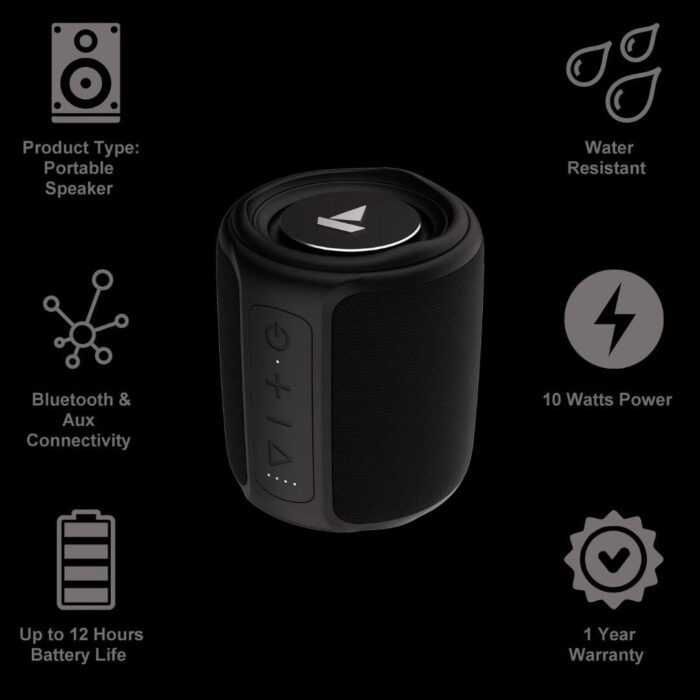 boAt Stone 350 10 W Bluetooth Speaker (Black) - Image 4