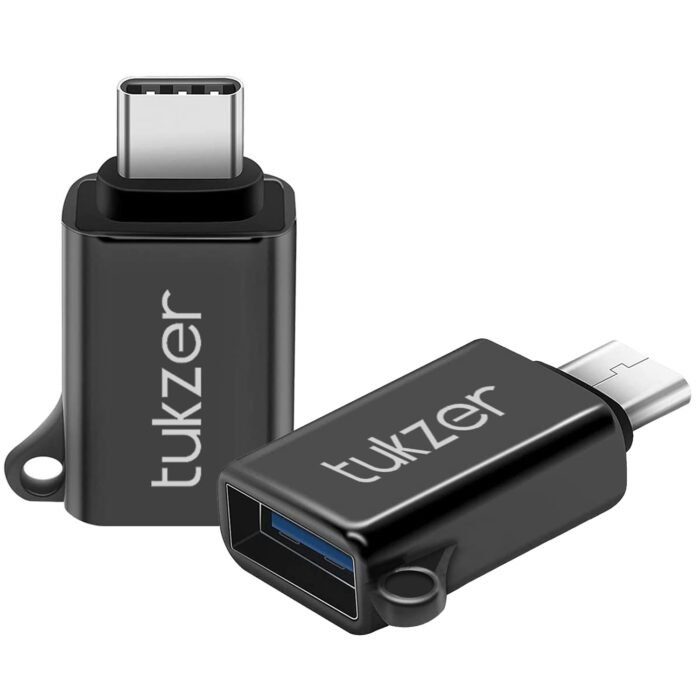 Tukzer USB C to USB Adapter, Thunderbolt 3/Type-C to USB 3.0 Adapter for Laptops, OTG Adapter for Android Phone (TZ-D2) - Image 1