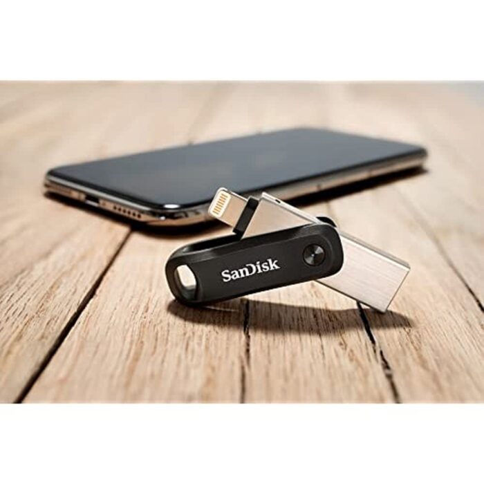 SanDisk 256GB iXpand USB 3.0 Flash Drive Go for iPhone and iPad - SDIX60N-256G-GN6NE (Black, Metal) - Image 4