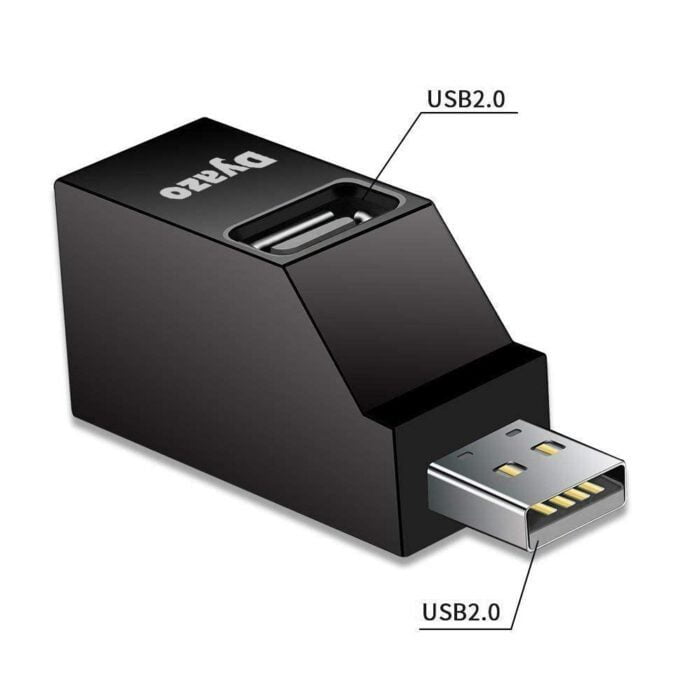 Dyazo 3-Port USB Data Hub High Speed Splitter Plug / Box / Adapter Expansion , Small, Compact, Universal Data Transfer - Image 2
