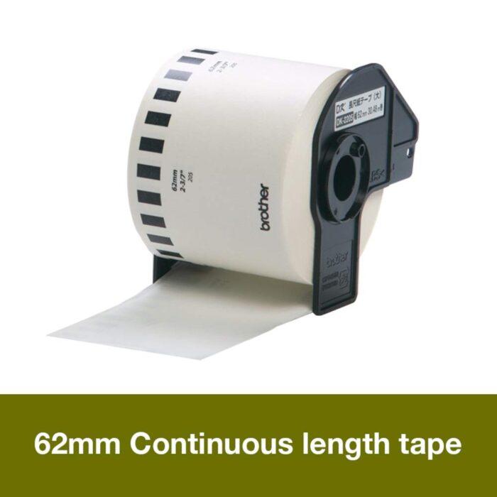 Brother Continuous Length Paper Tape DK-22205 62mm - Image 2