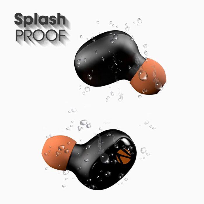 ZEBRONICS Zeb-Sound Bomb 1 Bluetooth Truly Wireless In Ear Earbuds with Mic (Orange) - Image 5