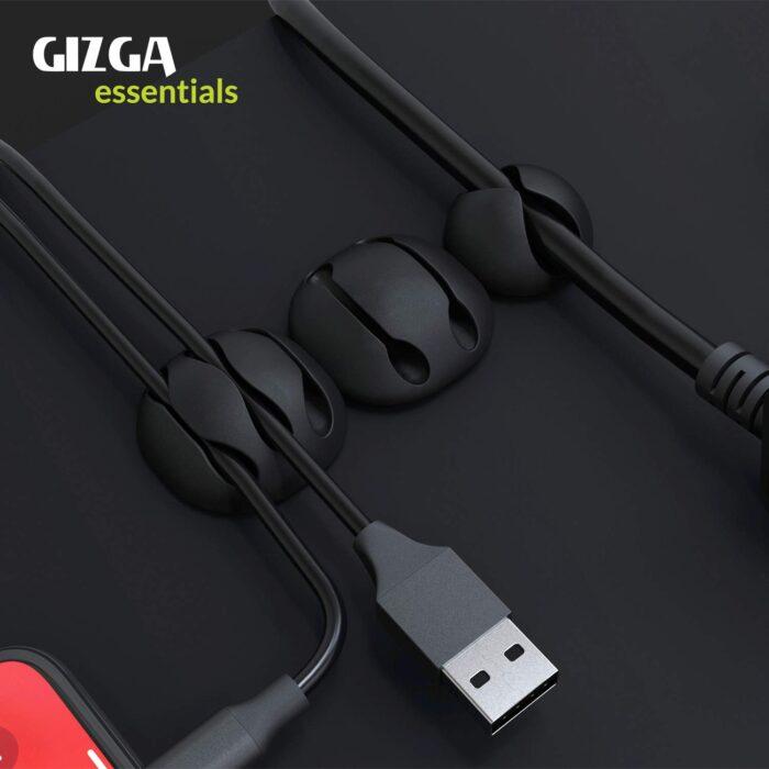 Gizga Essentials Set of 10 Cable Organiser, Cable Protector & Wire Organizer Clips - Image 3