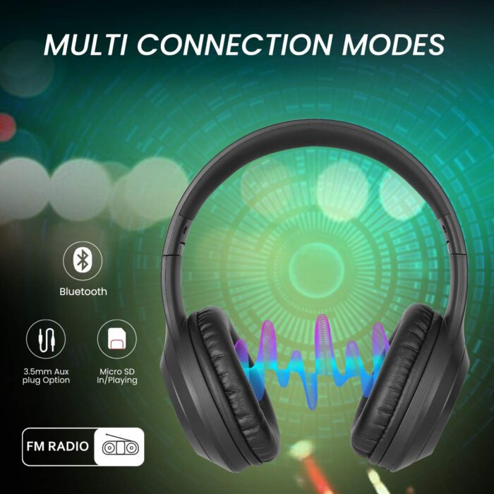 Lumiford HD50 Wireless Over-Ear Headphones with Mic, Bluetooth v5.0, HD True Bass, Google/siri Voice Assistance - Image 2