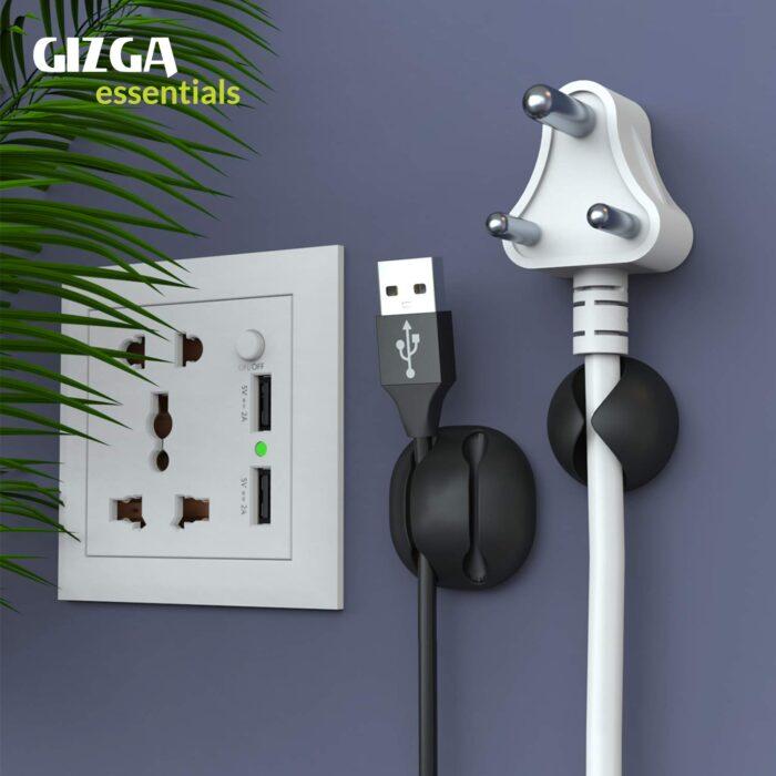 Gizga Essentials Set of 10 Cable Organiser, Cable Protector & Wire Organizer Clips - Image 4