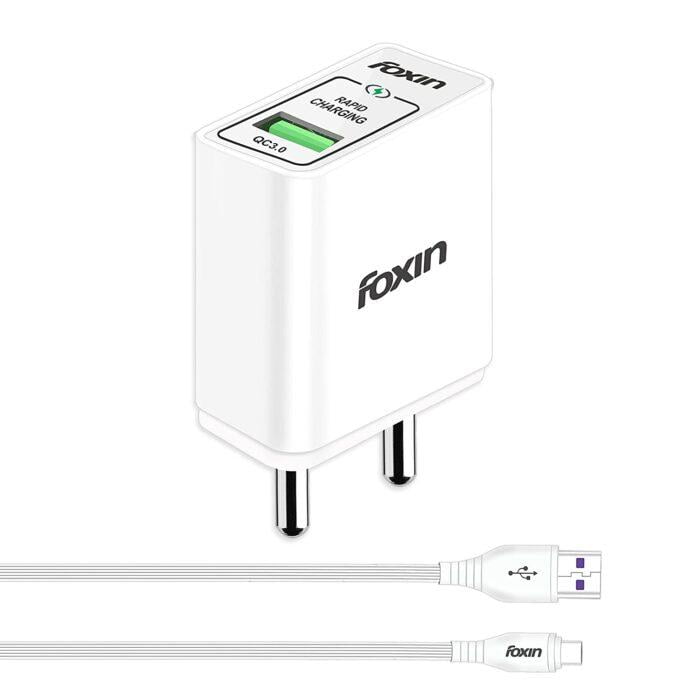 Foxin FPA-234 Super Flash Dual USB Port 3.4 Amp Quick Charge USB Universal Compatible, Auto-detect Technology, Made in India, BIS Certified, Fast Char - Image 1