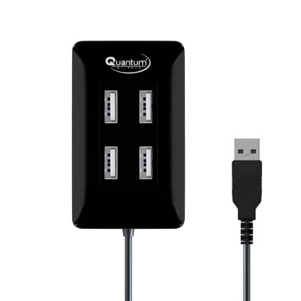 Quantum QHM6633 4-Port Hi-Speed USB Hub with 480 Mbps Speed (Multicolor)