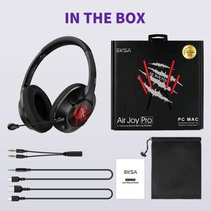 EKSA E3 Wired Over Ear Gaming One Controller Noise Cancelling Headphones with Mic, for PS4, PC, Xbox (Red) - Image 4