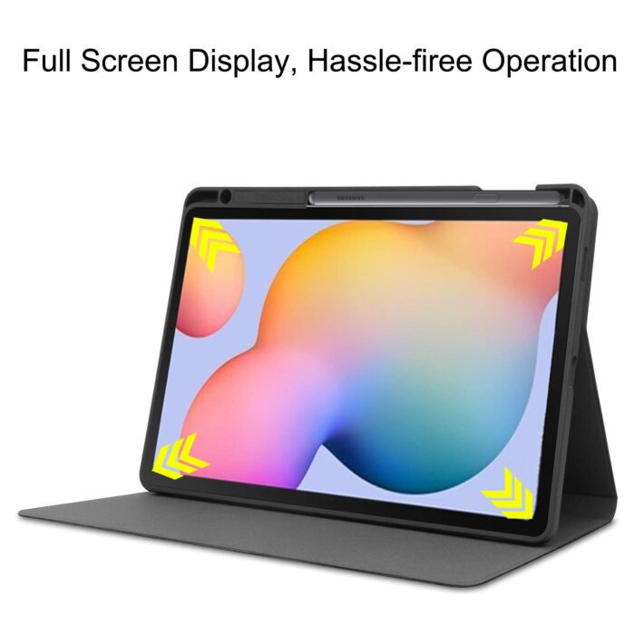 ProElite Smart Flip case Cover for Samsung Galaxy Tab S6 Lite 10.4 Inch SM-P610/P615 with S Pen Holder [Black] - Image 3