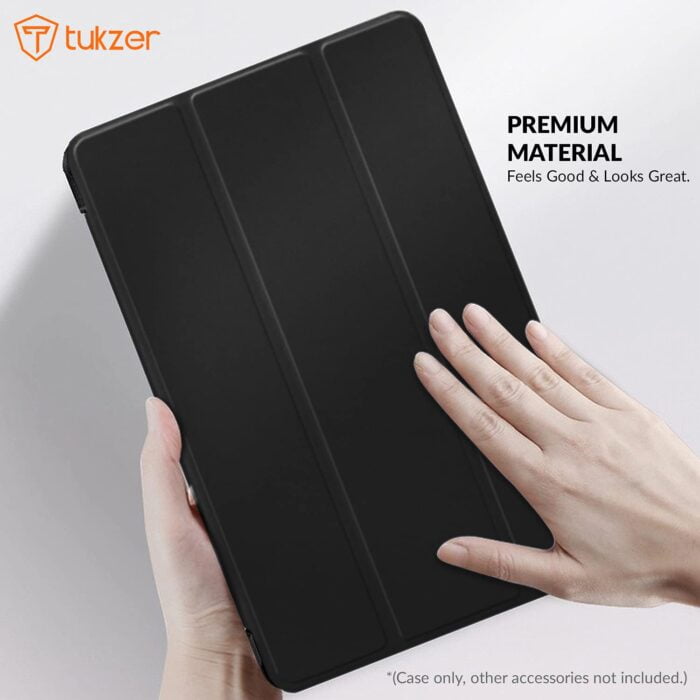 Tukzer Case Cover for Samsung Galaxy Tab A7 Lite 8.7 - Ultra Slim Lightweight Hard Back Trifold Smart Stand Flip Folio - Black - Image 5