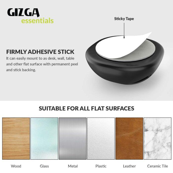 Gizga Essentials Set of 10 Cable Organiser, Cable Protector & Wire Organizer Clips - Image 5