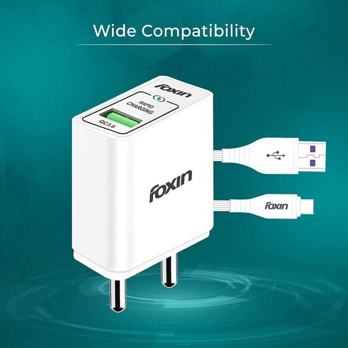 Foxin FPA-234 Super Flash Dual USB Port 3.4 Amp Quick Charge USB Universal Compatible, Auto-detect Technology, Made in India, BIS Certified, Fast Char - Image 3