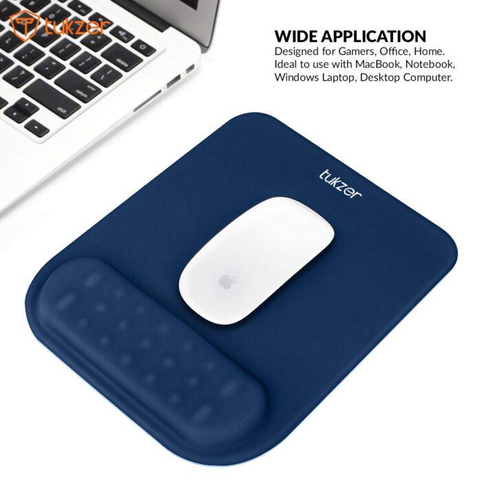 Tukzer Gel Mouse Pad Wrist Rest Memory-Foam Ergonomic Mousepad| Cushion Wrist Support & Pain Relief (Blue) - Image 6