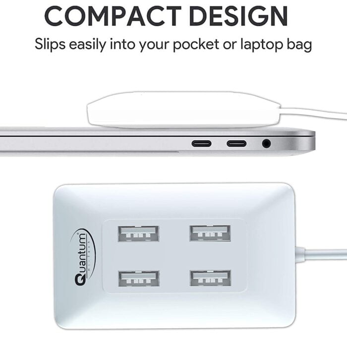Quantum QHM6633 4-Port Hi-Speed USB Hub with 480 Mbps Speed (Multicolor) - Image 2