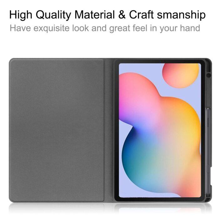 ProElite Smart Flip case Cover for Samsung Galaxy Tab S6 Lite 10.4 Inch SM-P610/P615 with S Pen Holder [Black] - Image 6