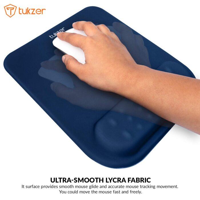Tukzer Gel Mouse Pad Wrist Rest Memory-Foam Ergonomic Mousepad| Cushion Wrist Support & Pain Relief (Blue) - Image 4