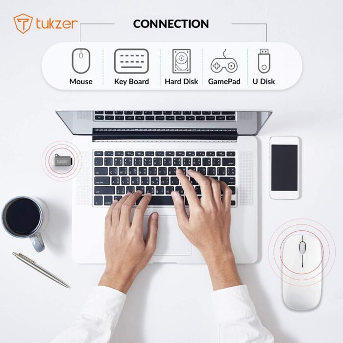 Tukzer USB C to USB Adapter, Thunderbolt 3/Type-C to USB 3.0 Adapter for Laptops, OTG Adapter for Android Phone (TZ-D2) - Image 2