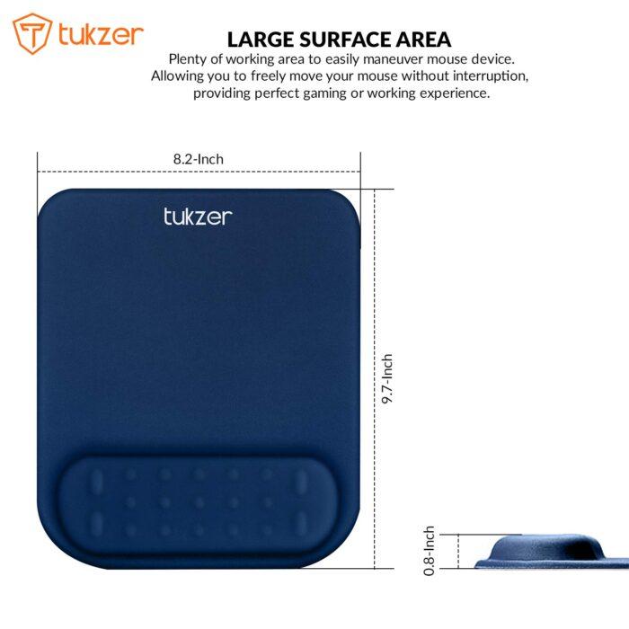 Tukzer Gel Mouse Pad Wrist Rest Memory-Foam Ergonomic Mousepad| Cushion Wrist Support & Pain Relief (Blue) - Image 7