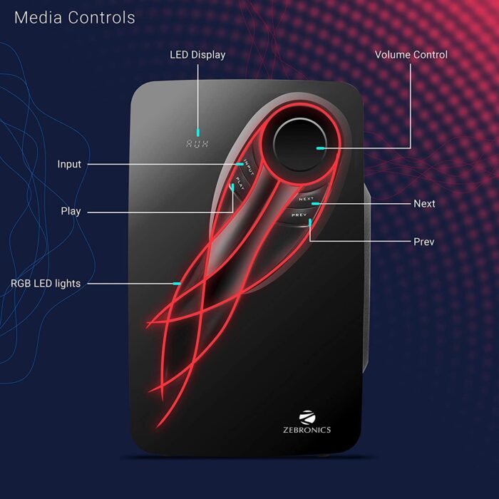 Zebronics Zeb-Jellyfish Pro 4.1 Multimedia Speaker with Smartphone Control via Exclusive app, Bluetooth connectivity, Pen Drive/mSD - Image 6