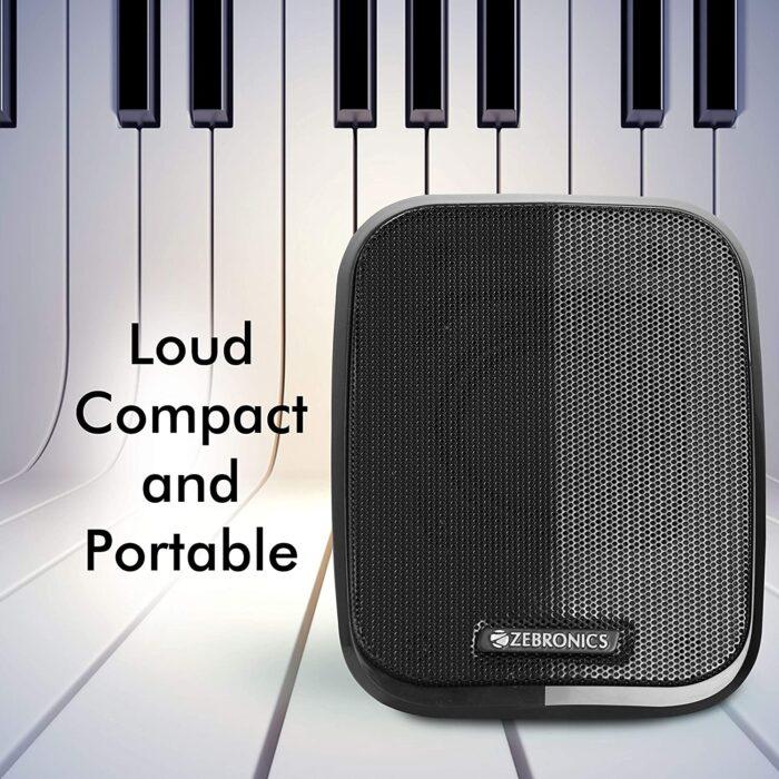ZEBRONICS Zeb-Fame 5watts 2.0 Multi Media Speakers with AUX, USB and Volume Control (Black) - Image 6