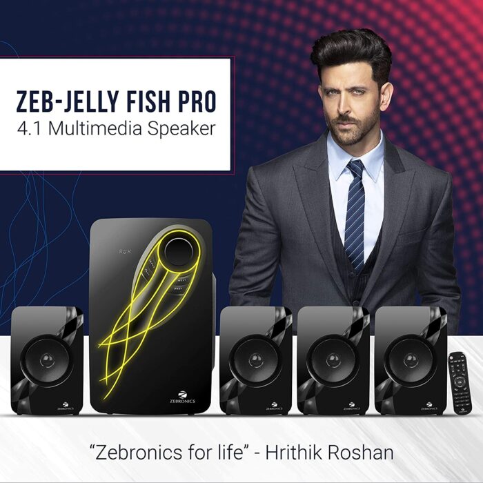 Zebronics Zeb-Jellyfish Pro 4.1 Multimedia Speaker with Smartphone Control via Exclusive app, Bluetooth connectivity, Pen Drive/mSD - Image 2