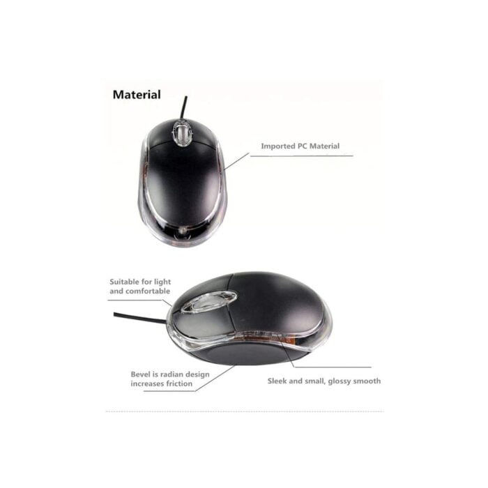 SAMZHE 3D Optical Wired USB Mouse (Black) - Image 4