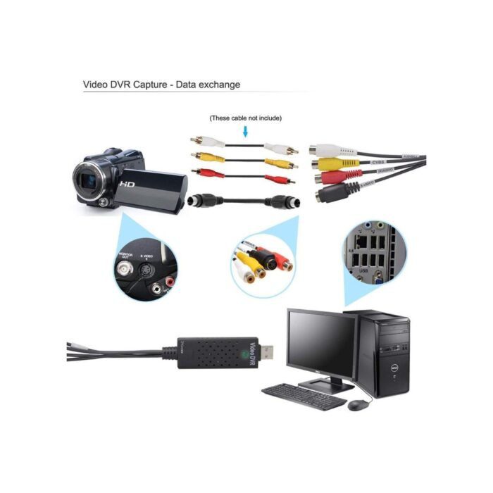 PremiumAV Easiercap USB 2.0 Video & Audio Capture Card Adapter Composite RCA Input for TV DVD VHS - Image 5