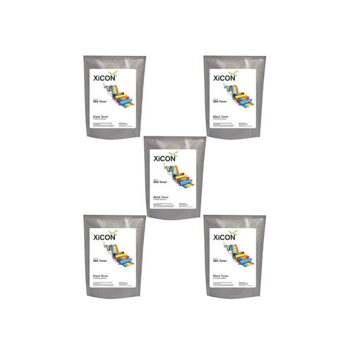 Xicon Black Toner Powder for 88A Toner - 70g (Pack of 5) - Image 1