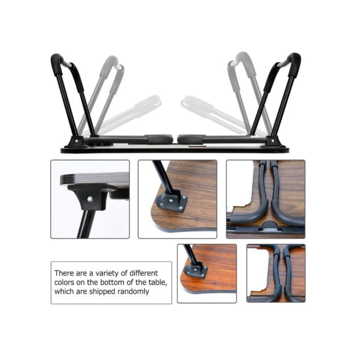 GoRogue Foldable Wooden Mini Laptop Table for Bed (Black) & ZEBRONICS Zeb-Fame 5watts 2.0 Multi Media Speakers with AUX (Black) Combo Offer - Image 2