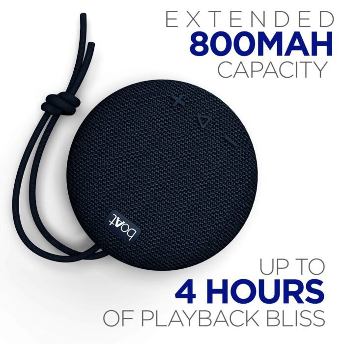 boAt Stone 190 Wireless Portable Speaker with 52mm Dynamic Driver, Up to 4hrs Nonstop Playback, IPX 6 Water Resistant - Blue - Image 2