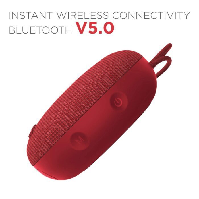 boAt Stone 190 Wireless Portable Speaker with 52mm Dynamic Driver, Up to 4hrs Nonstop Playback, IPX 6 Water Resistant - Red - Image 6
