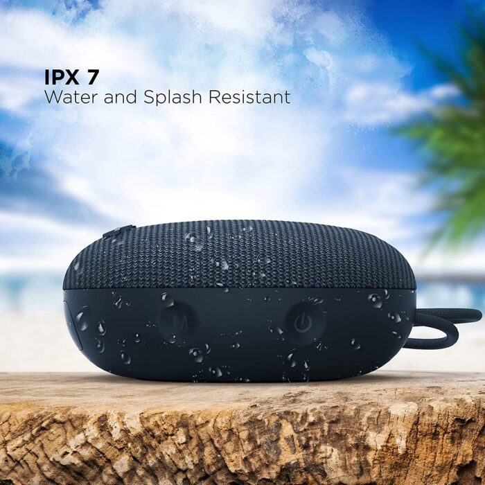 boAt Stone 190 Wireless Portable Speaker with 52mm Dynamic Driver, Up to 4hrs Nonstop Playback, IPX 6 Water Resistant - Blue - Image 5