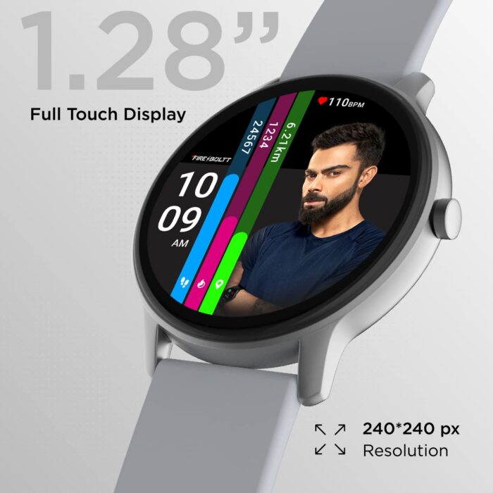 Fire-Boltt Rage Full Touch Display & 60 Sports Modes with IP68 Rating Smartwatch, Sp02 Tracking - Grey - Image 2