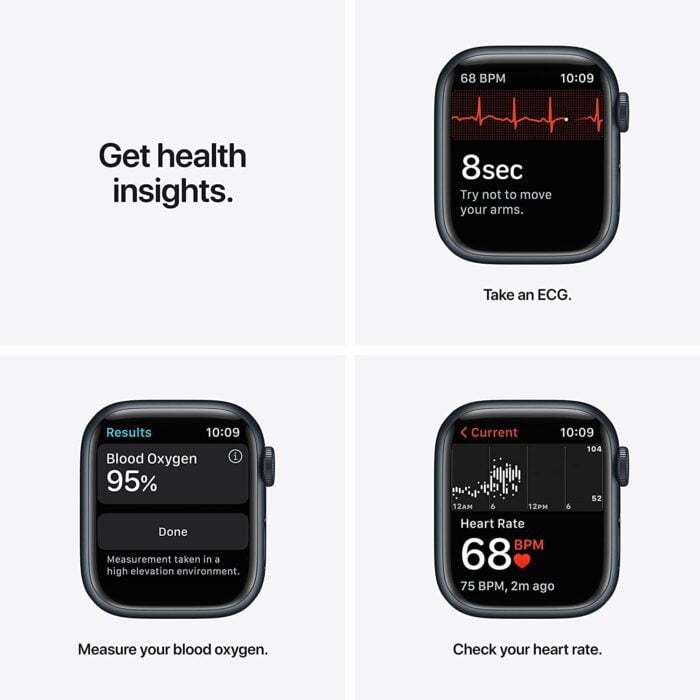 Apple Watch Series 7 (GPS + Cellular, 41mm) - Midnight Aluminium Case with Midnight Sport Band - Regular - Image 3